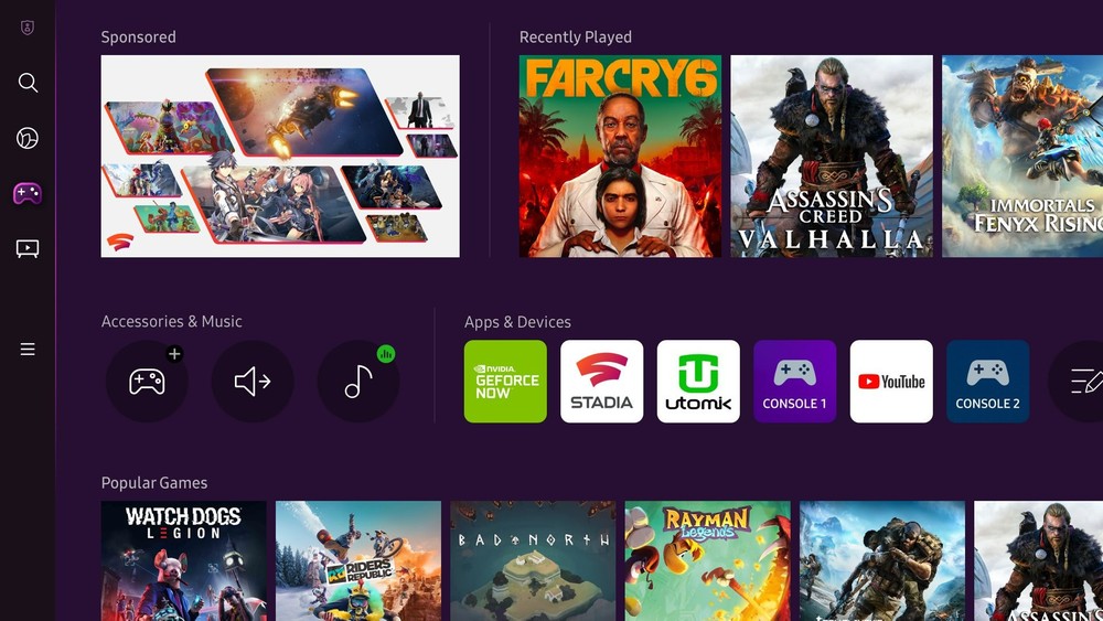 Gaming Hub da Samsung já está disponível em TVs antigas da marca