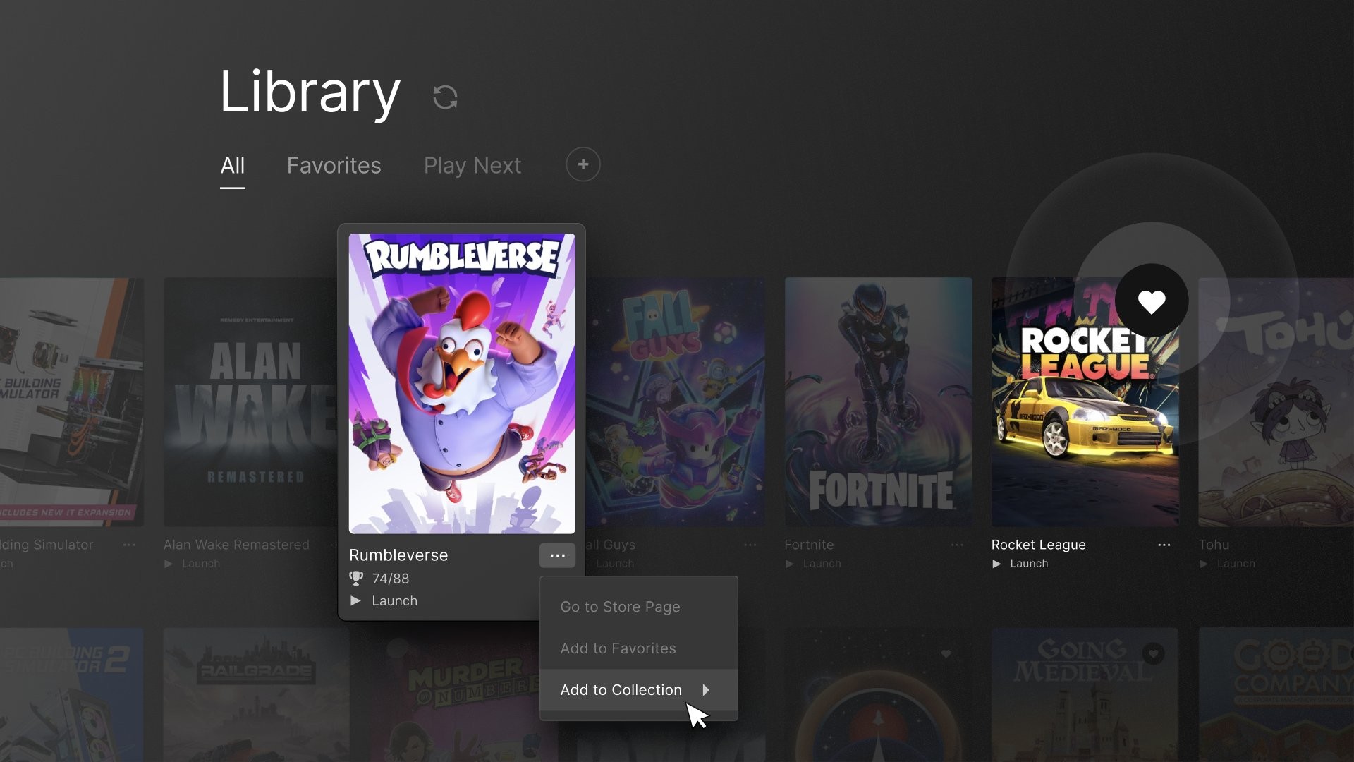 Epic games store finalmente passa a permitir a organiza o de jogos em
