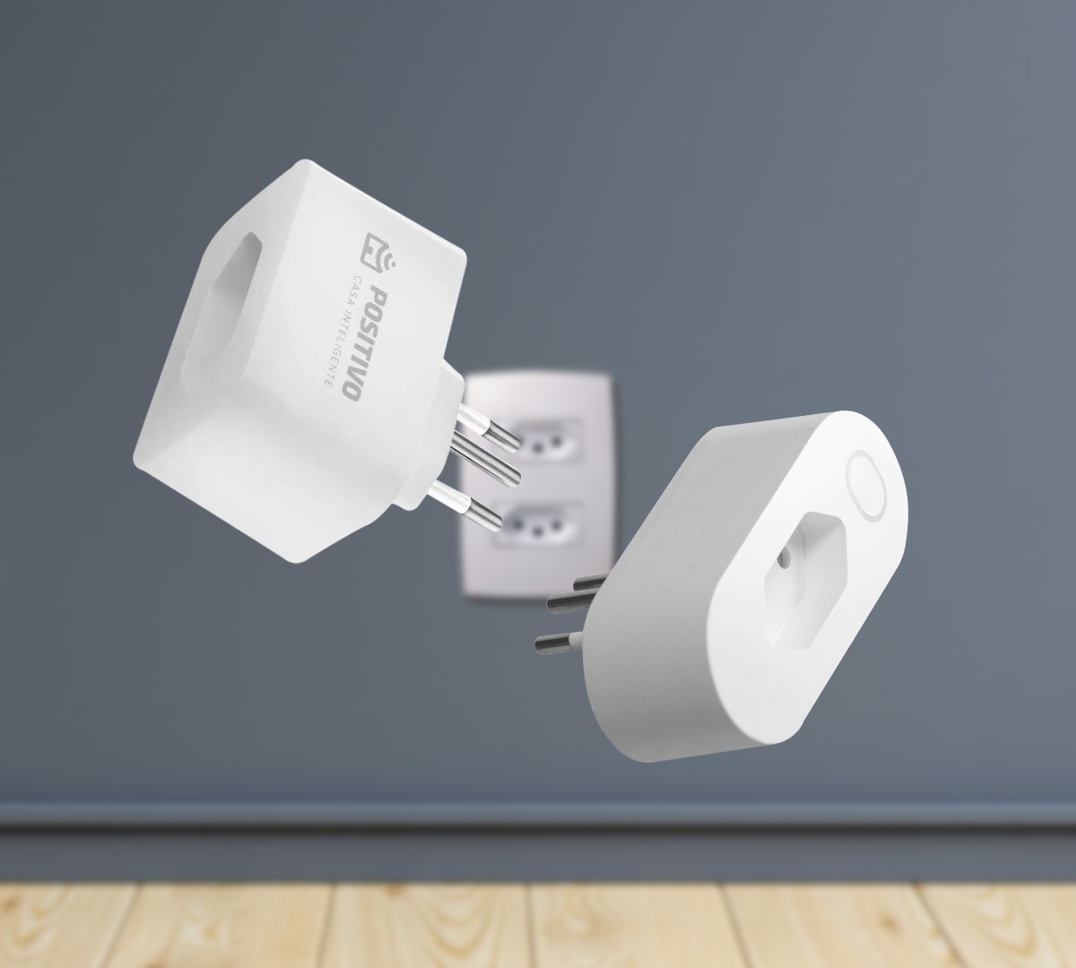 Smart Plug Wi-Fi 10A/1000W- NBR, Positivo Casa Inteligente, ligue ou  desligue seus eletrodomésticos através do celular, Compatível com Alexa