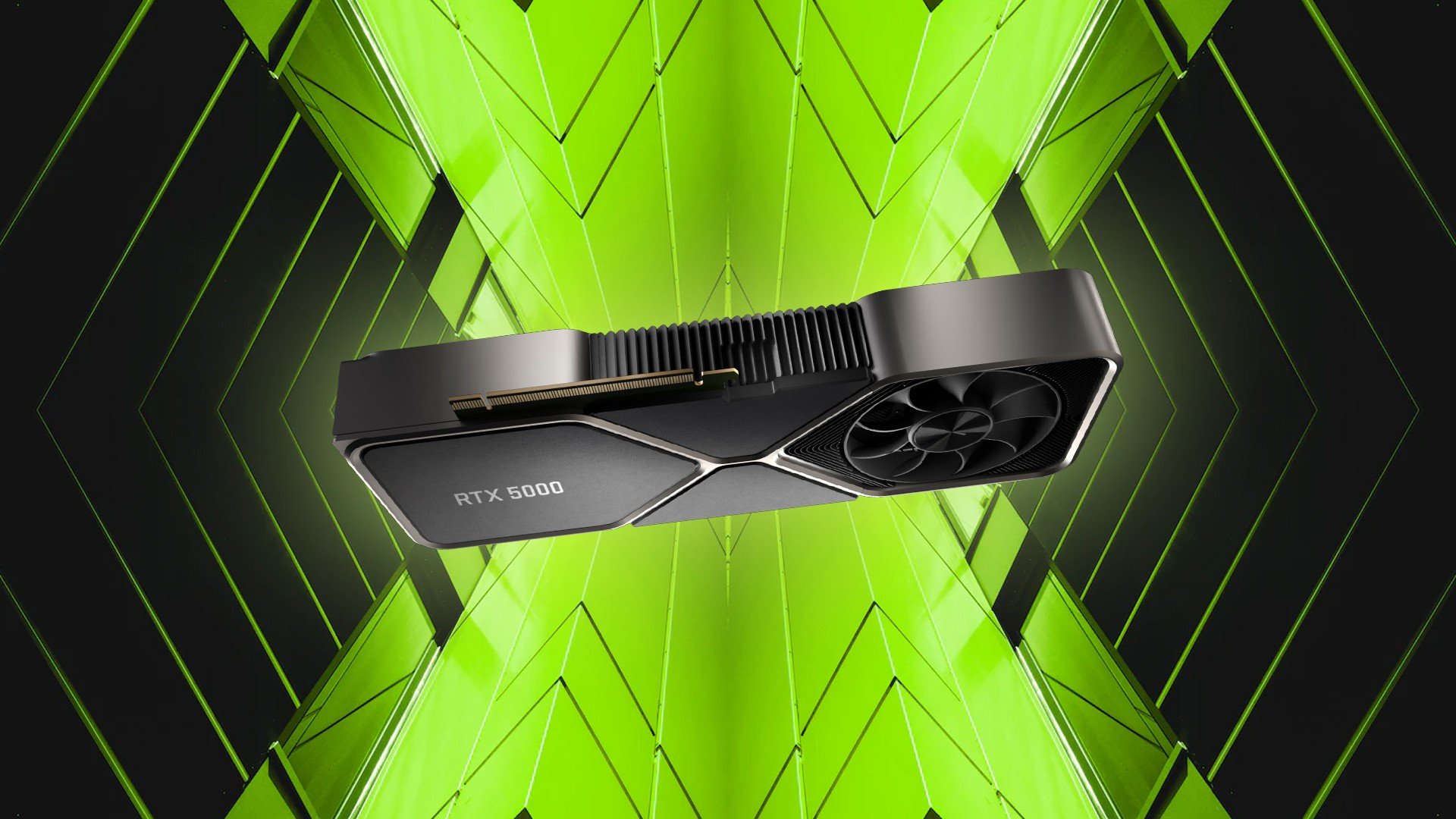 A modern digital artwork representing the NVIDIA RTX 50 GPU stock status and market strategy.