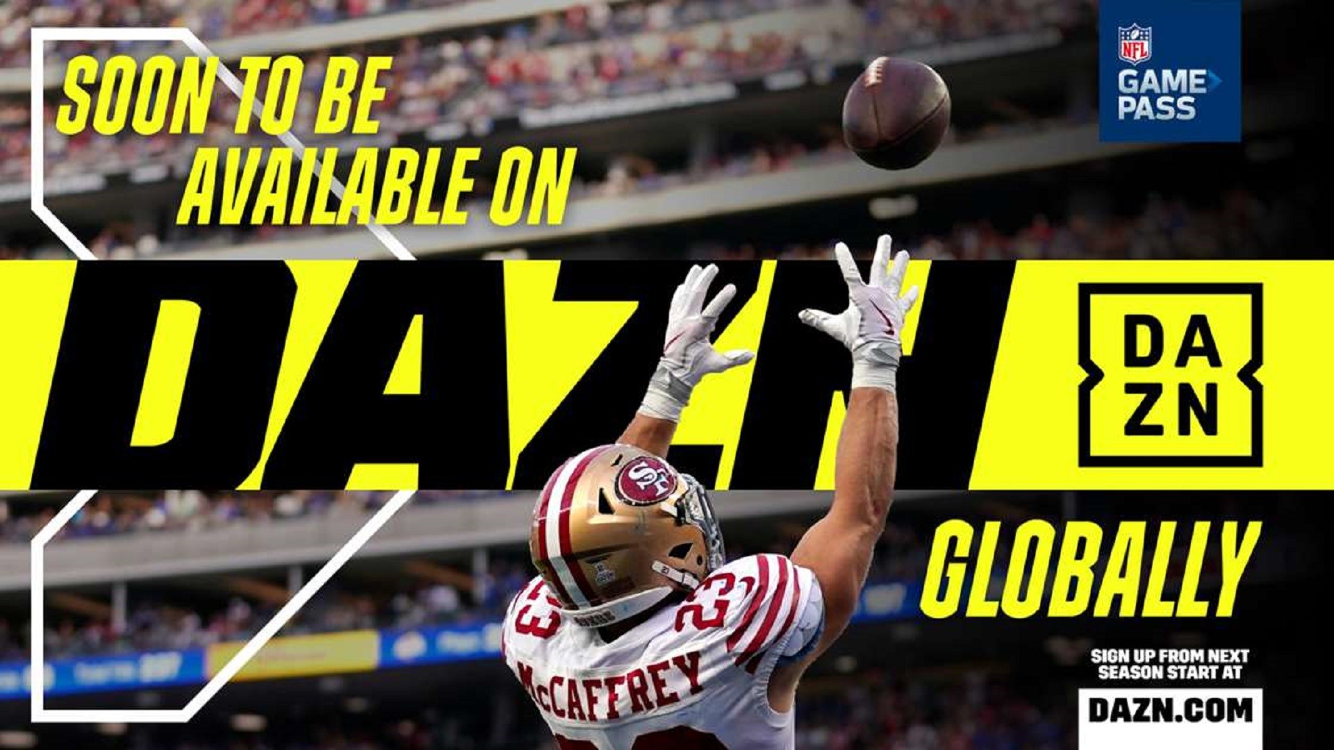 DAZN inclui canal da NFL e vai comercializar Game Pass no Brasil 