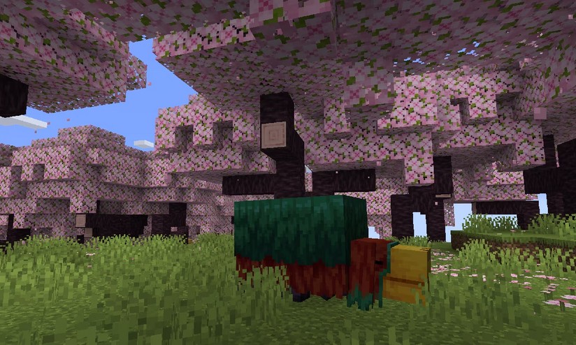 Minecraft 1.20 vai colorir o game com bioma de cerejeiras em flor 