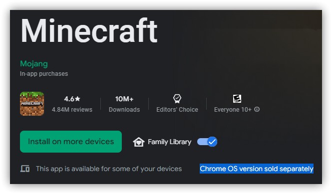 Minecraft chega oficialmente aos Chromebooks após acesso antecipado 