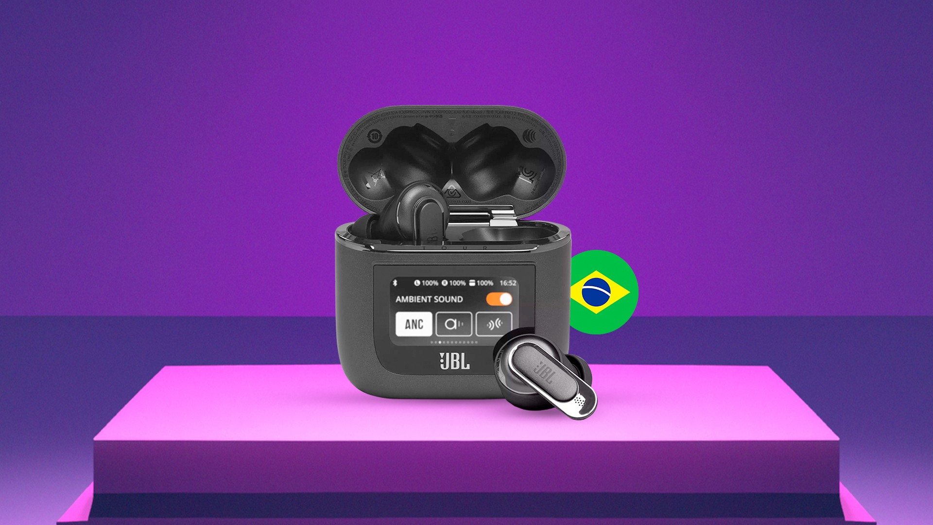 JBL lança Tour Pro 2 TWS no Brasil com ANC e estojo de recarga com