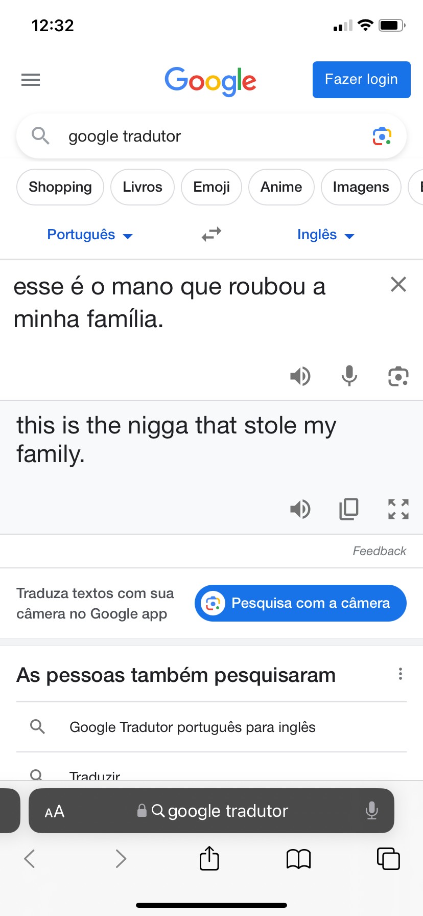 Nunca confie no google tradutor! Jamás!! : r/brasil