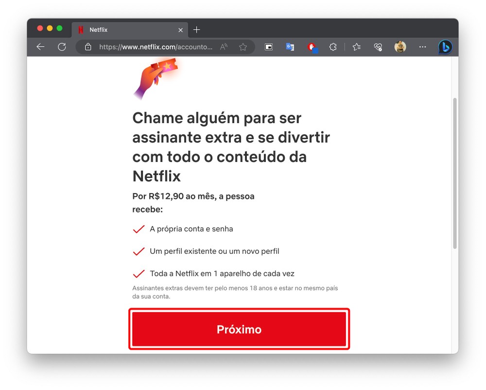 quando aparece na Netflix ativa o assinante extra para assistir