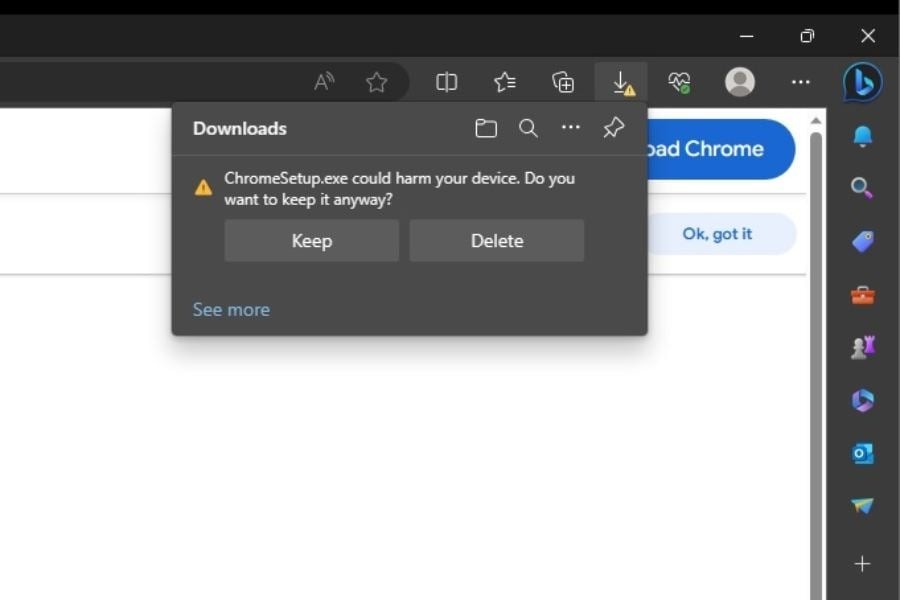 Alerta” no Windows 10 desencorajando instalação do Chrome era só