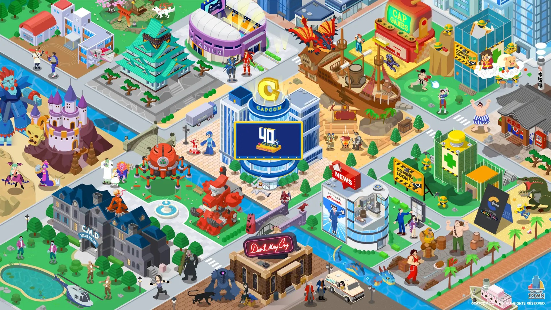 Capcom Town recebe três novos jogos retrô gratuitos e textos em