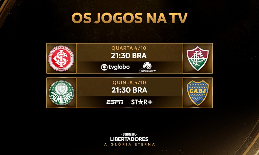 Libertadores 2023: saiba onde assistir aos jogos da semana na TV e pela  internet [04/10/23] 