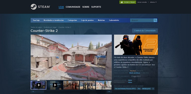 Counter-Strike 2 se torna o jogo da Valve com a pior avaliação no