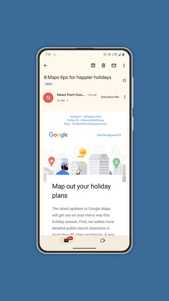 Gmail para Android tendrá un nuevo botón para dejar de recibir correos no deseados