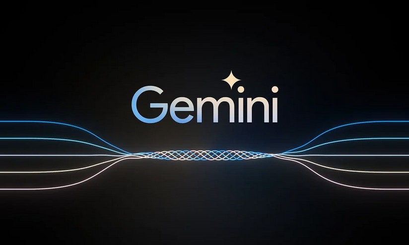 O logo do Gemini, com um círculo colorido sobre um fundo escuro, simbolizando a nova e avançada inteligência artificial do Google.
