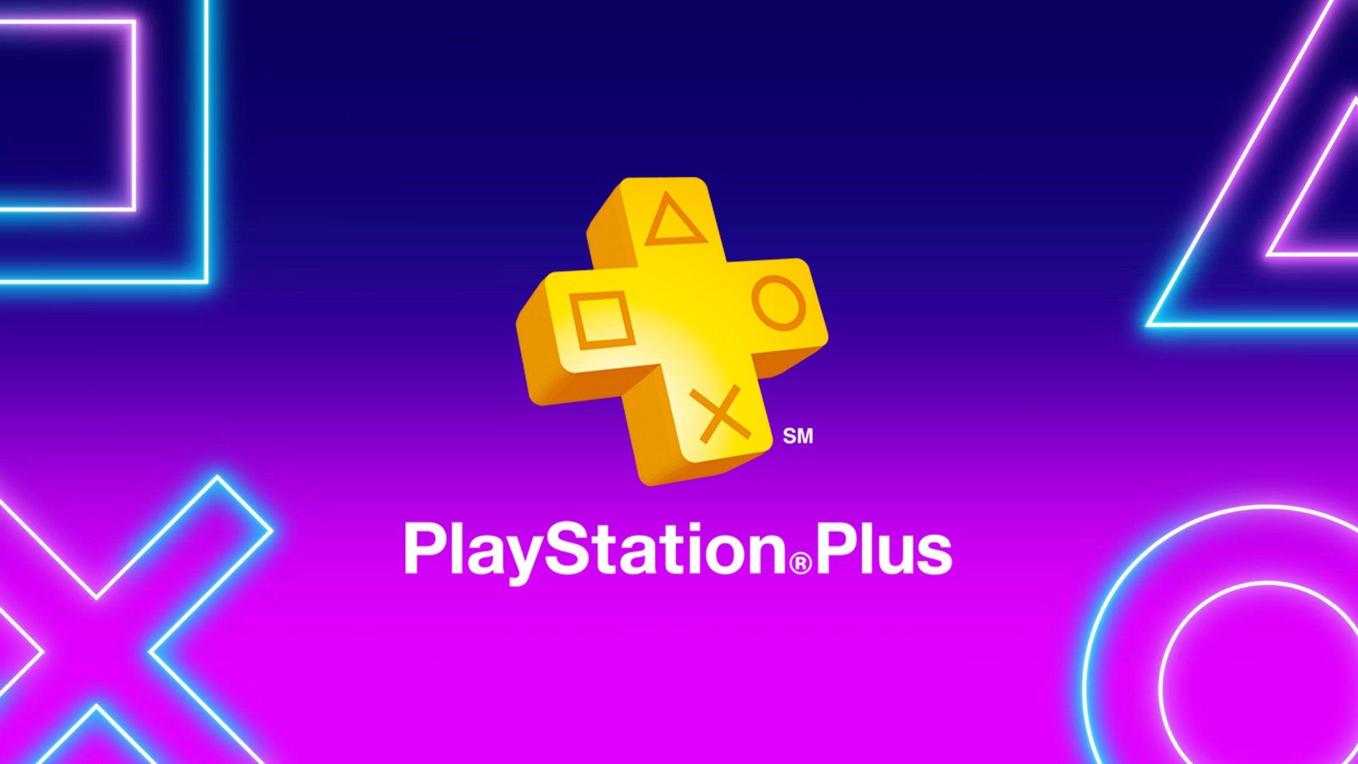 Logotipo da PlayStation Plus em um fundo azul escuro, simbolizando o serviço de assinatura da Sony