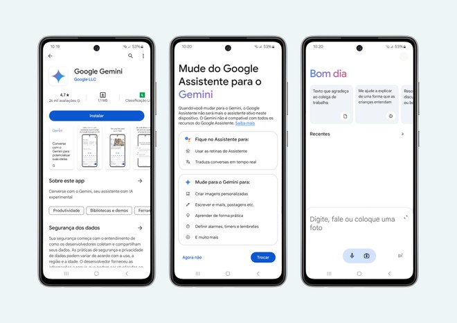 IA Gemini agora pode ser instalada pela Play Store no Brasil e substituir Google Assistente no Android