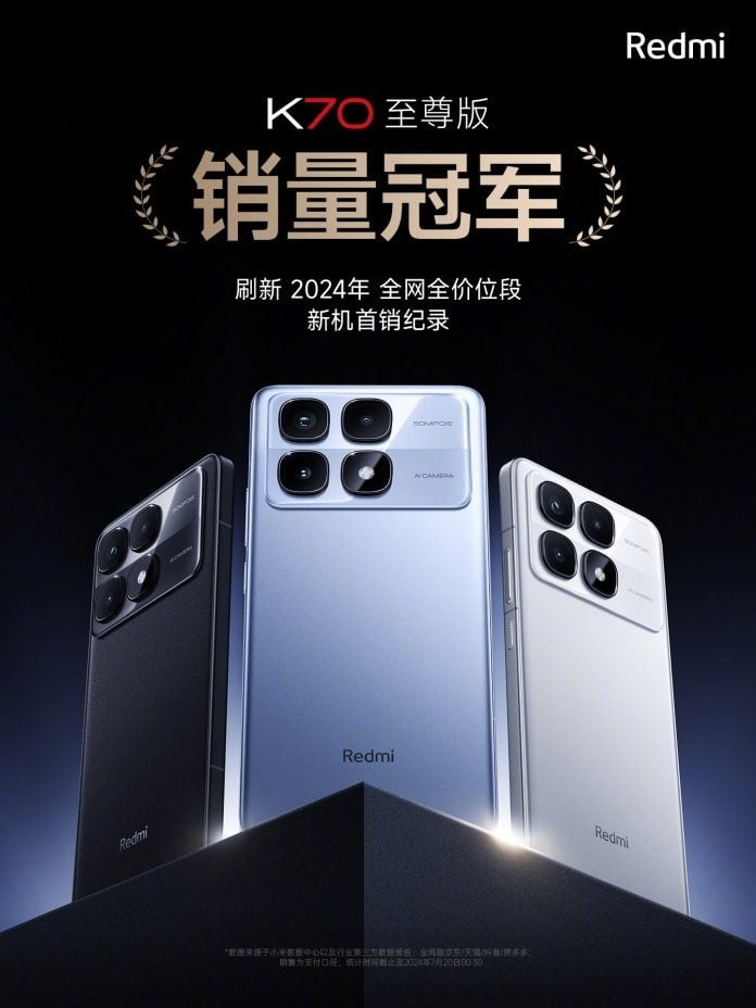 Sucesso! Redmi K70 Ultra bate recorde de vendas em apenas 3 horas