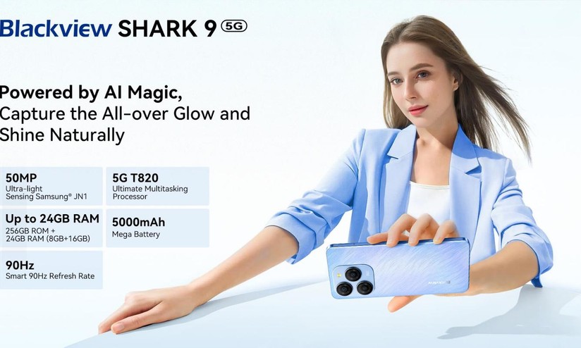 Blackview SHARK 9 5G estreia no AliExpress com IA, câmera de 50 MP