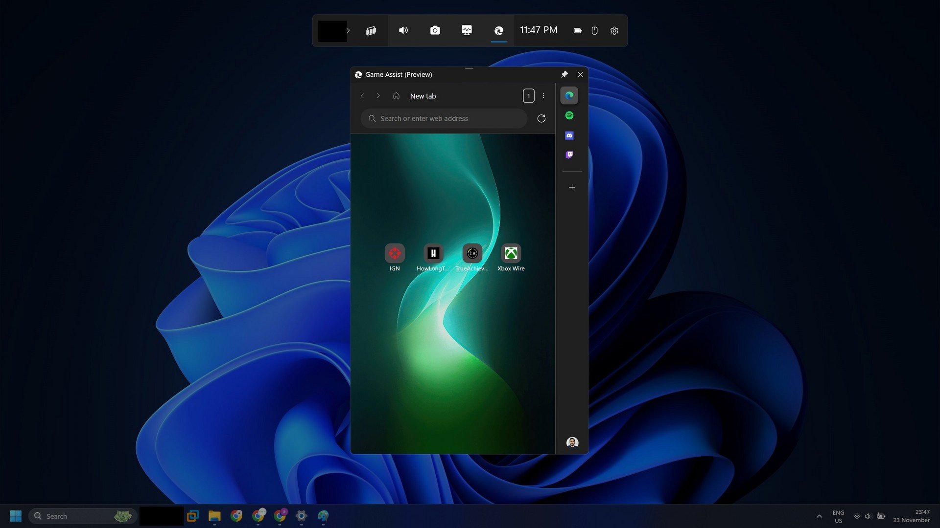 Game Assist do Microsoft Edge agora permite que você navegue na internet sem sair do jogo