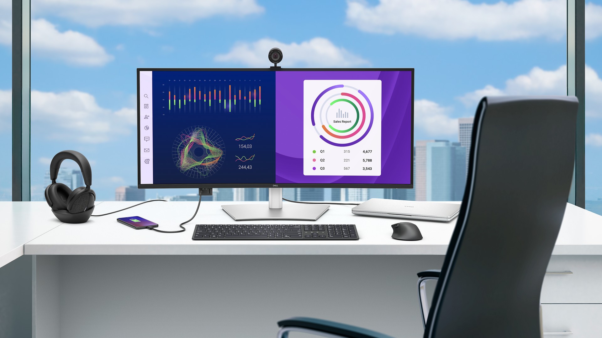 Dell lança novos monitores profissionais com modelo de 75" e alternativas portáteis