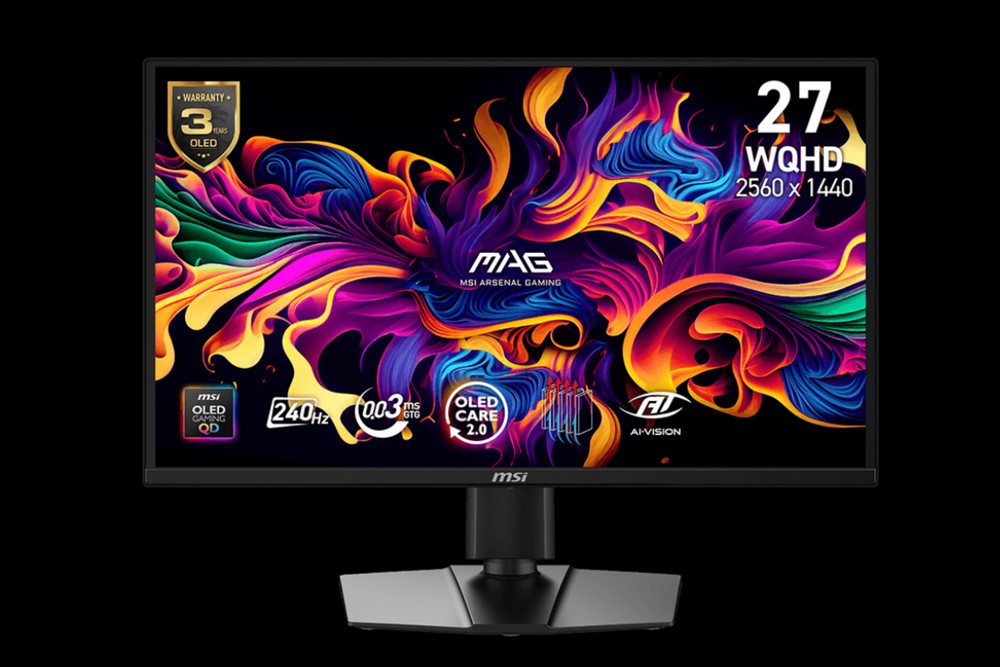 MSI lança novo monitor QD-OLED com tela 2K e taxa de 240 Hz por