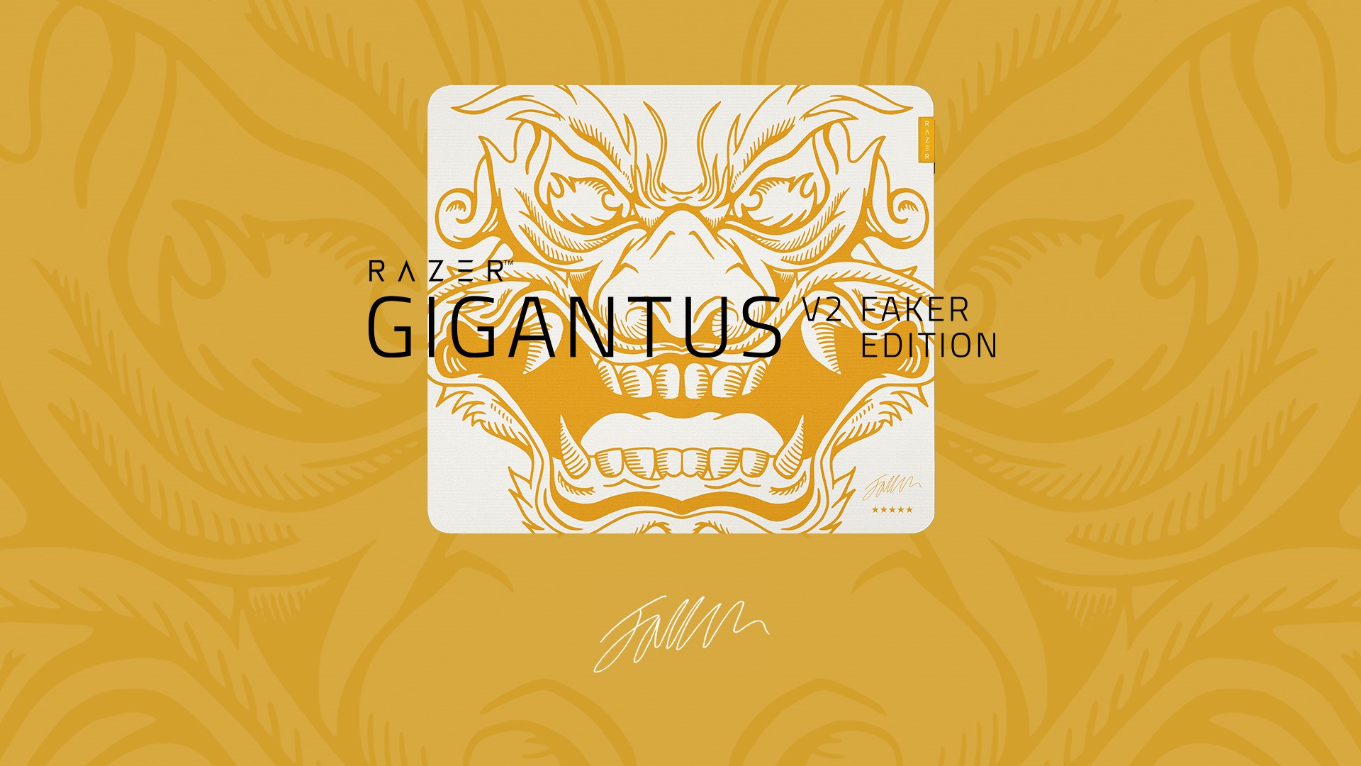 Razer　世界限定千枚　fakerコラボgigantus v2 Razer lança mousepad Gigantus V2 Faker Edition para homenagear
