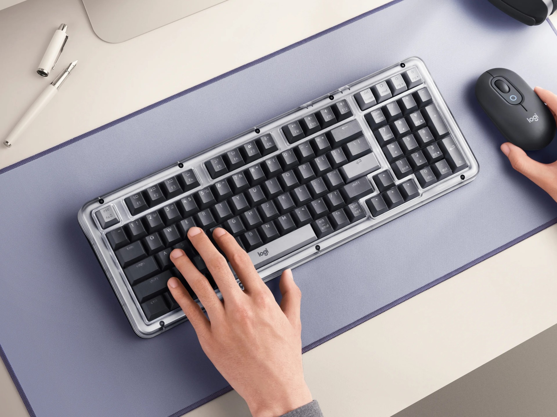 ロジクール Alto Keys K98M ロジクール、ガスケットマウント構造を採用したワイヤレスメカニカル