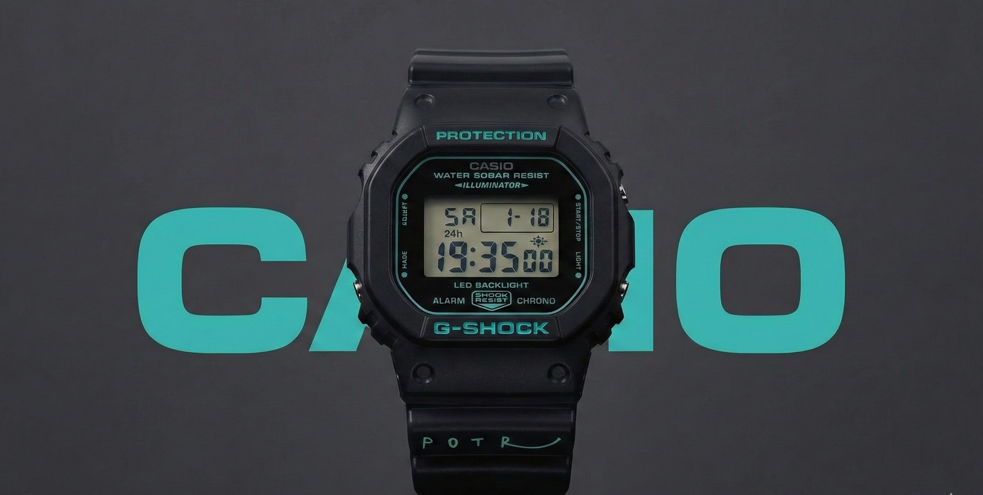 PORTER Casio G-Shock DW-5600 コラボ 黒 G-SHOCK x POTR(ジーショック x POTR) DW-5600 | 吉田カバン