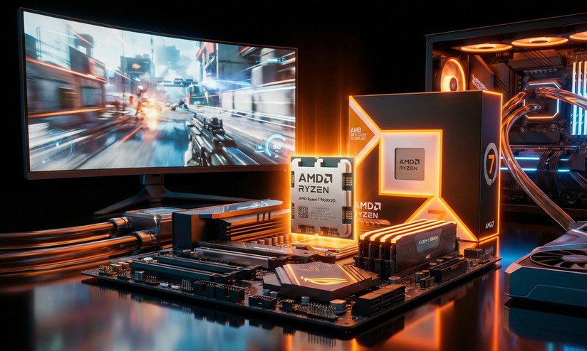 AMD anuncia Ryzen 7 9850X3D de 5,6 GHz como a CPU gamer mais