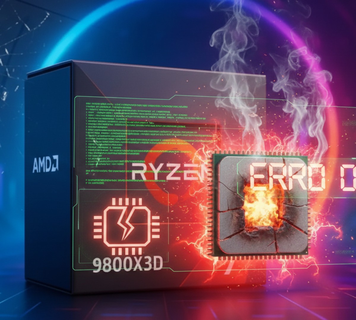 ASUS investiga queima de Ryzen 7 9800X3D e erro 00 em placas X870E