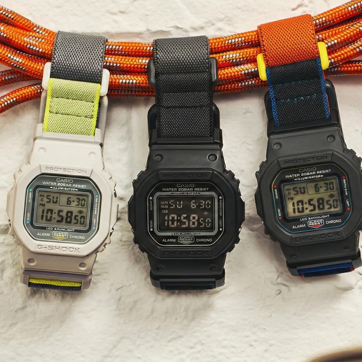 Casio inova: novos G-Shock DW-5600 trocam resina por tecido e