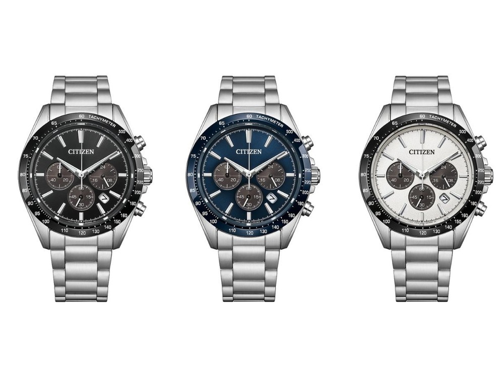 Citizen revela novos cronógrafos Eco-Drive em metal com vidro de