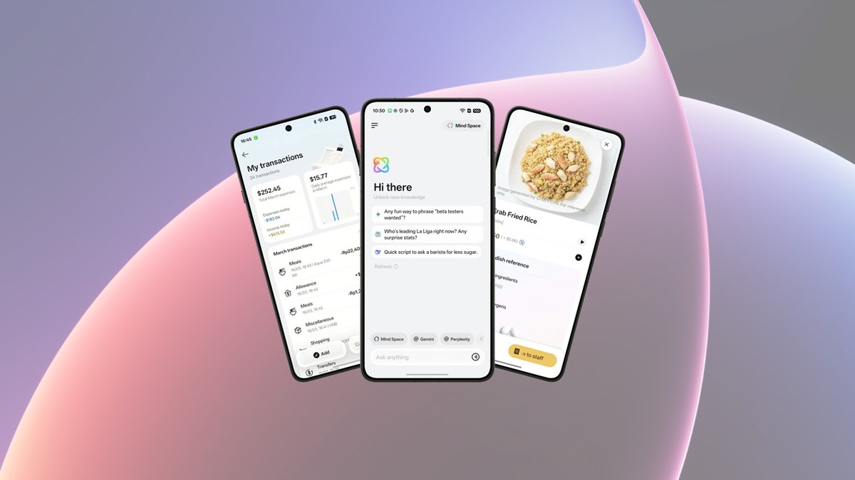 ColorOS 17: vazamento da própria OPPO revela o design da futura interface