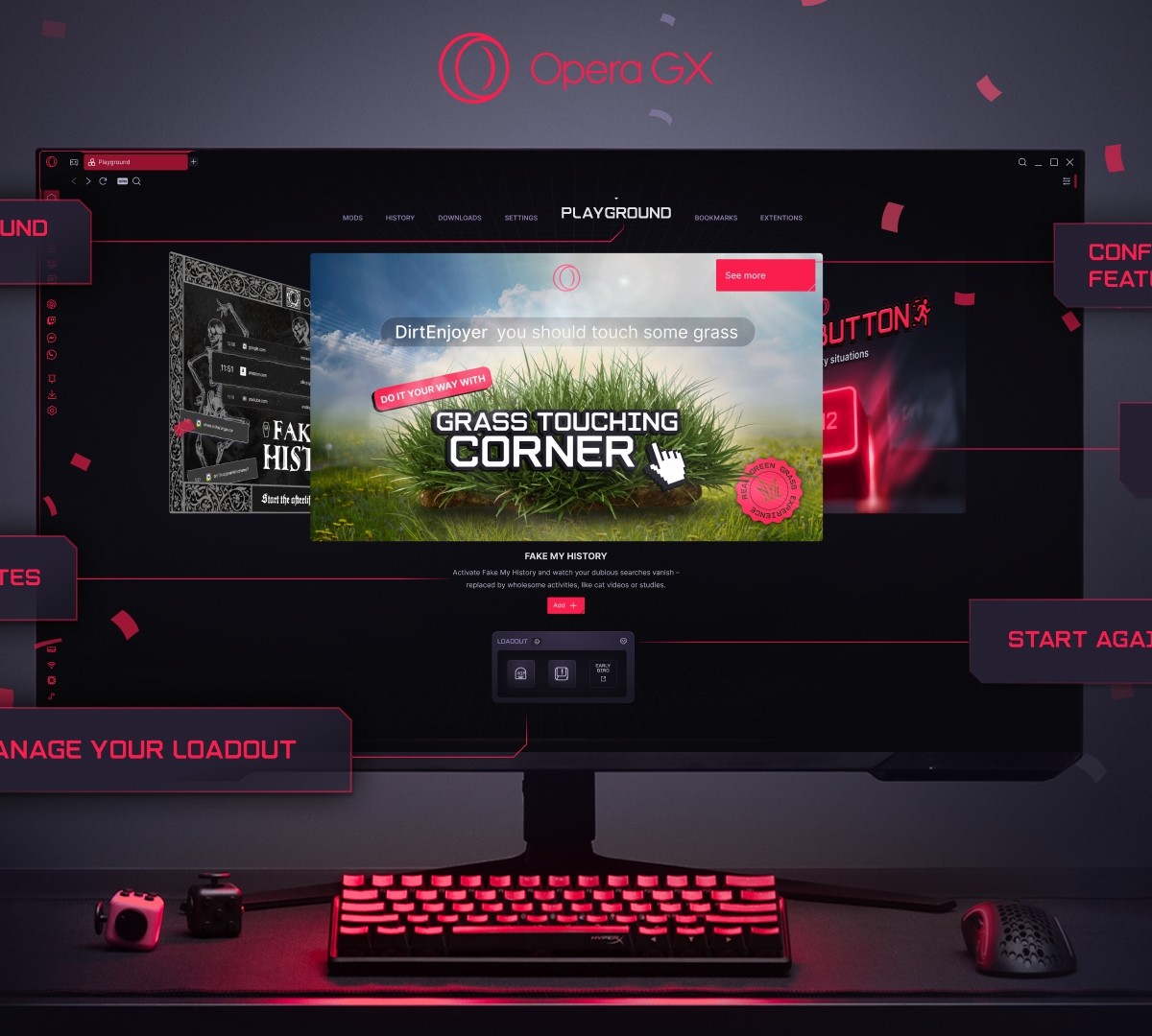 Opera GX atualiza com hub de minigames e substituto de histórico