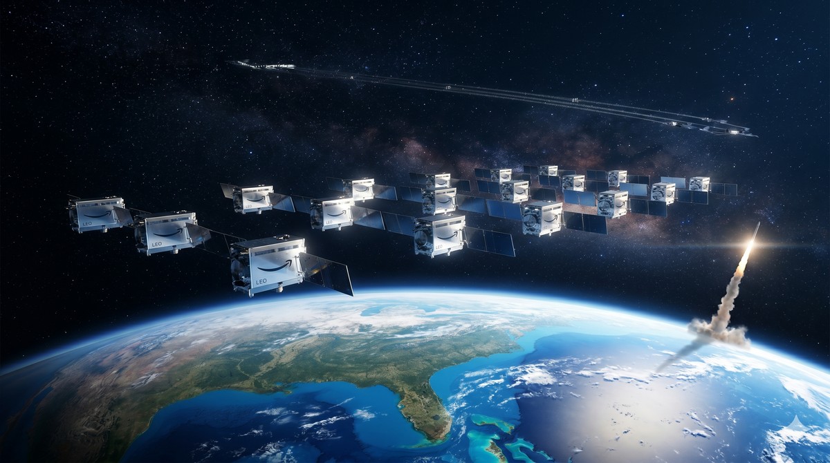 Amazon planeja rede de satélites para conexão direta de celulares até 2028