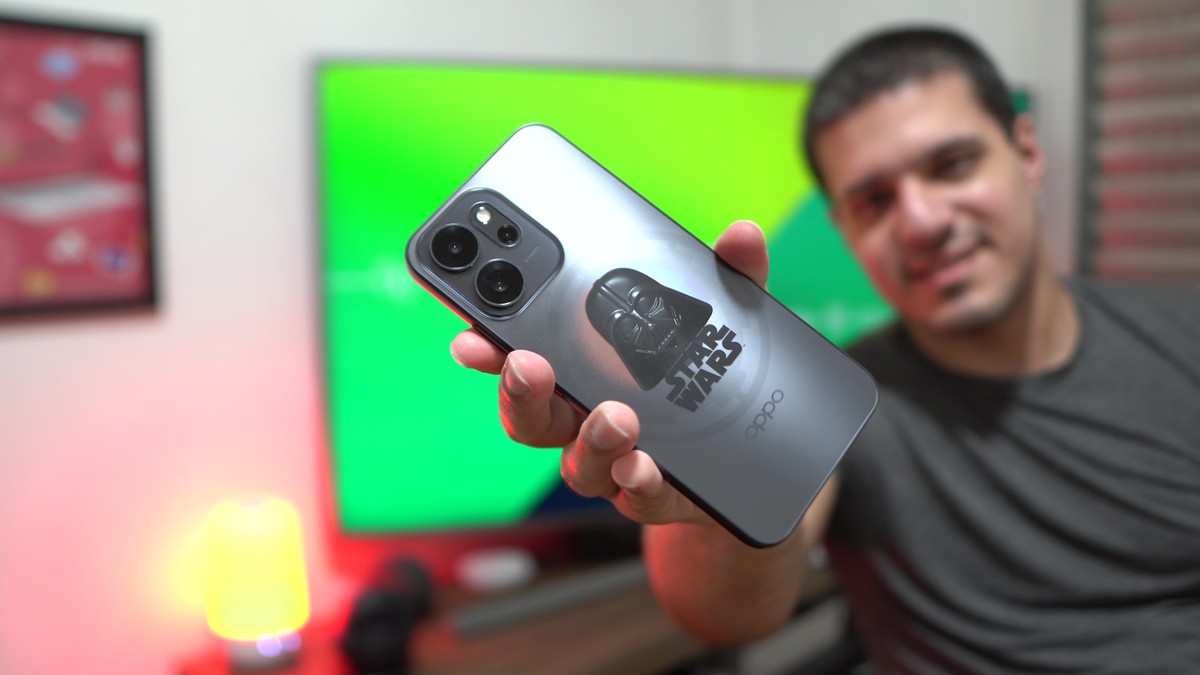 Atenção, fãs de Star Wars! OPPO Reno 14 F Dark Side tem preço cortado na Amazon