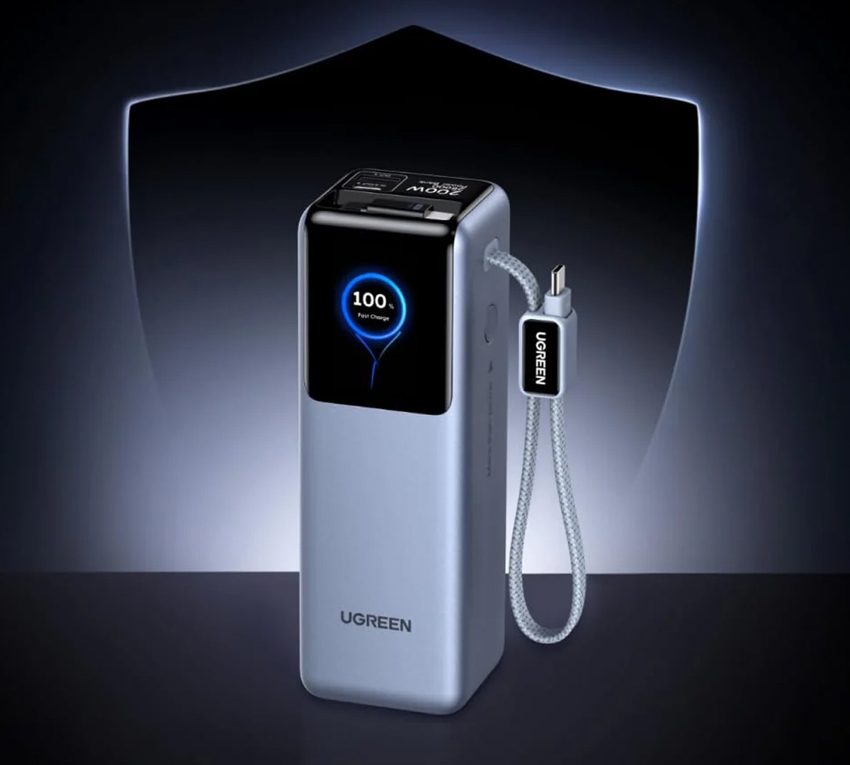 UGREEN Nexcode 25000mAh パワーバンク 200W Ugreen lança power bank de 25.000 mAh com 200 W, tela inteligente