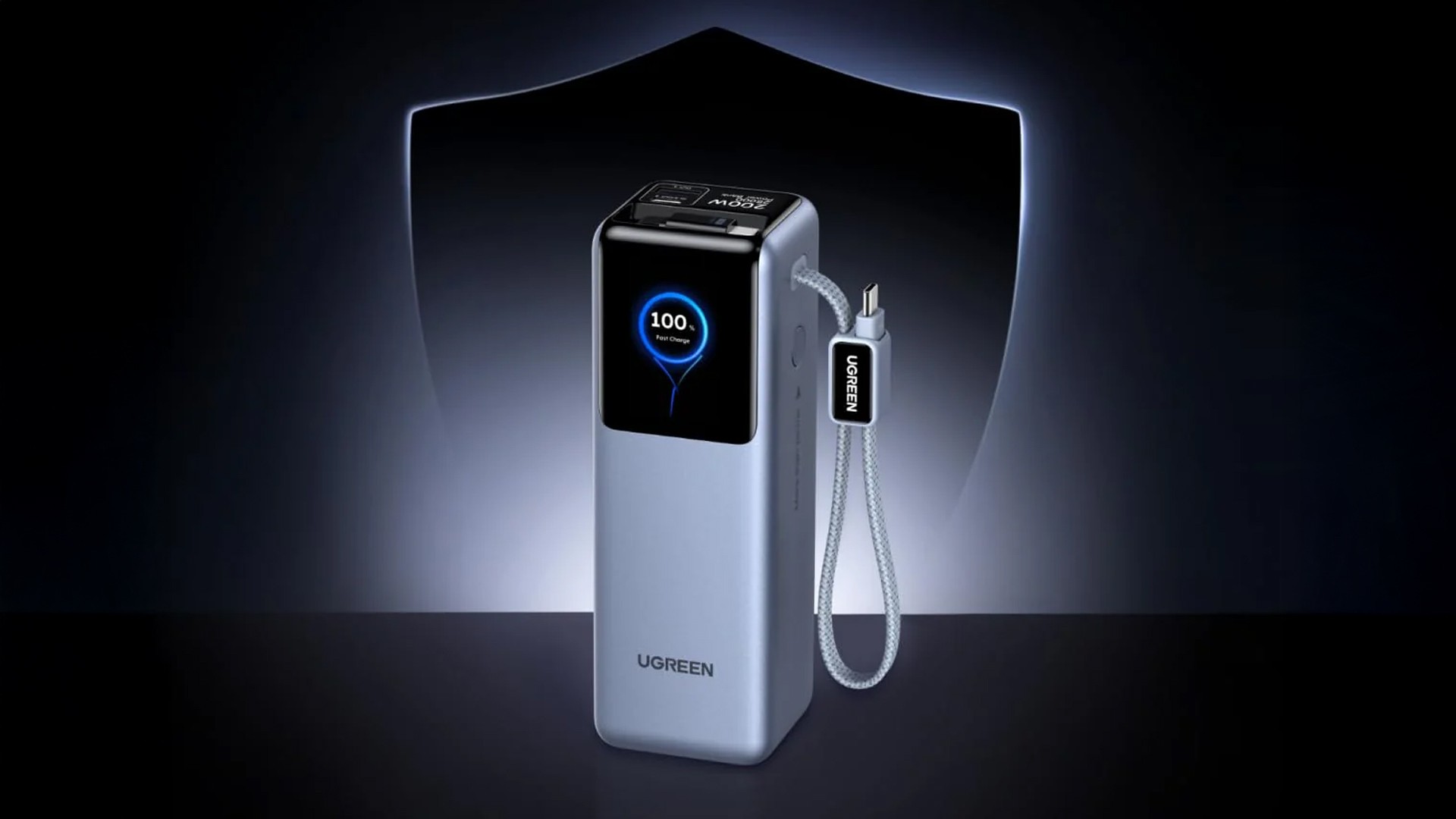 Ugreen lança power bank de 25.000 mAh com 200 W, tela inteligente