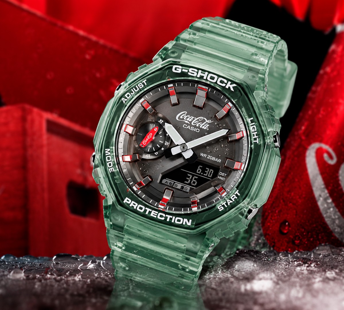 Sucesso! Casio G-Shock x Coca-Cola: relógio comemorativo GA-2100