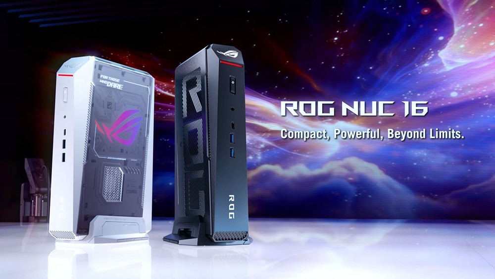 ASUS lança mini PC ROG NUC 16 2026 com nova CPU da Intel, RTX 5080