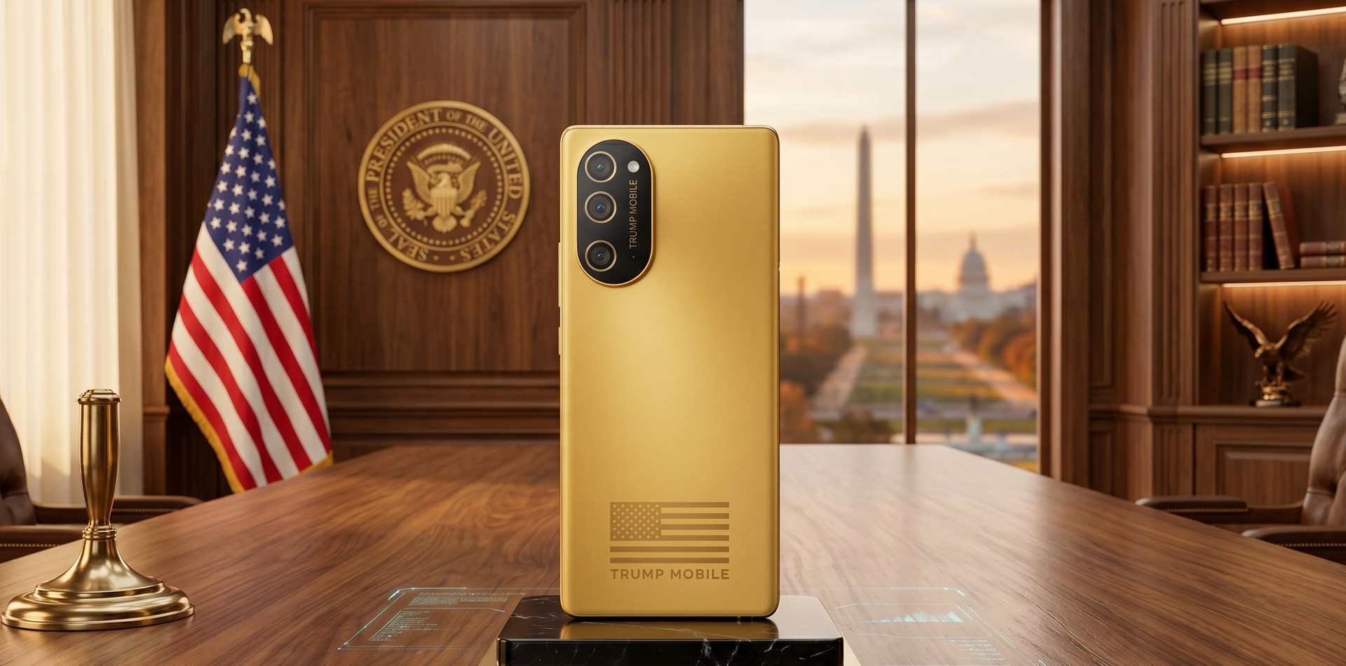 Finalmente em mãos: Trump T1 Phone sai da caixa com itens esquecidos por Apple e Samsung