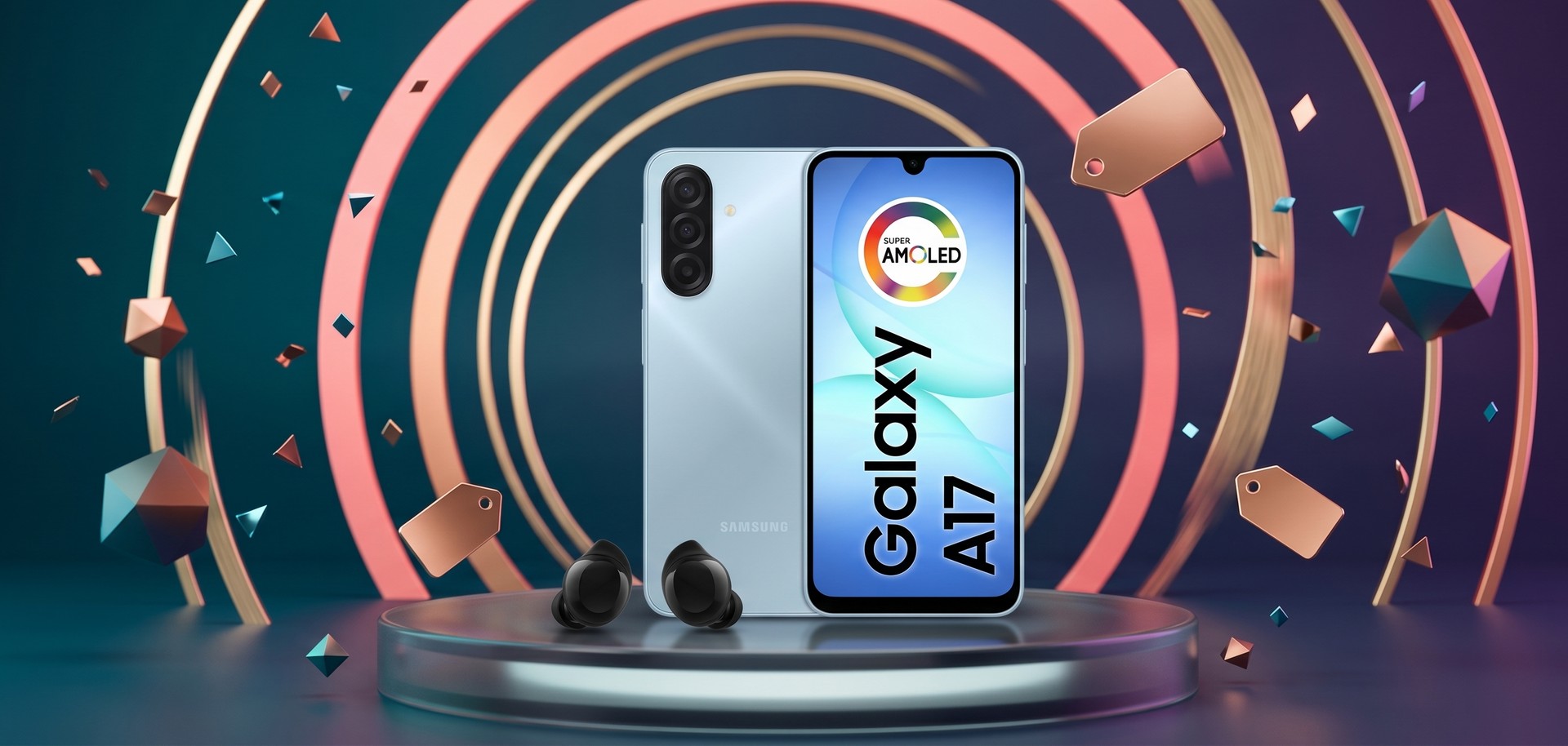 Galaxy A17 + Buds Core: combo da Samsung atinge o menor preço com cupom