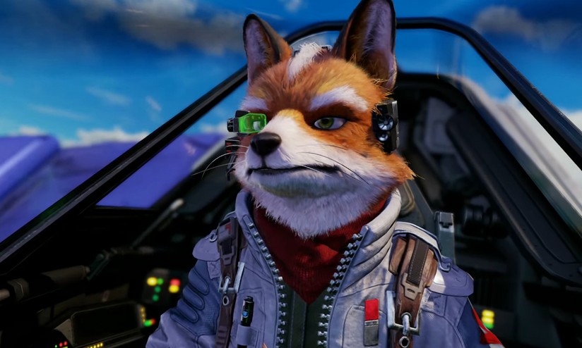Star Fox em imagem promocional com nave espacial e visual de aventura