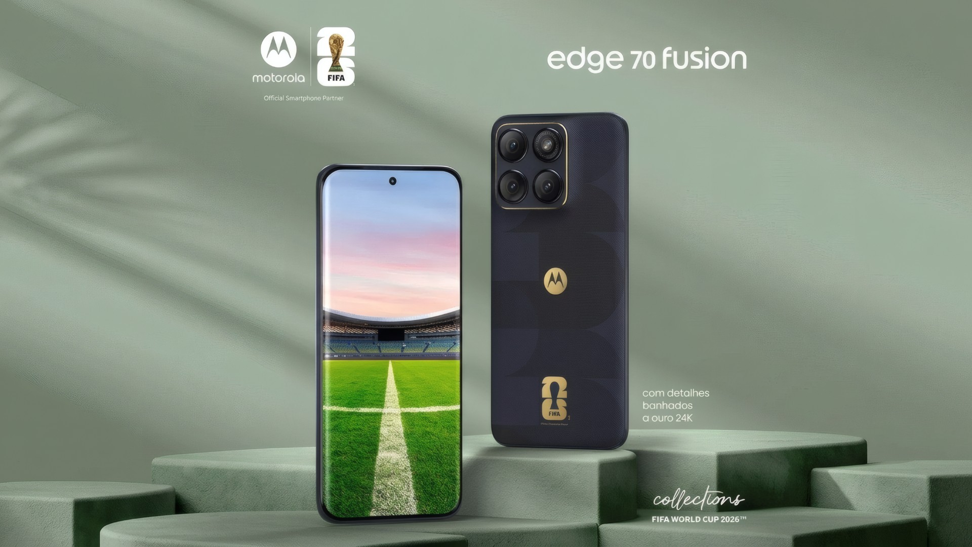 Motorola Edge 70 Fusion edição especial da Copa do Mundo FIFA entra em promoção no Mercado Livre