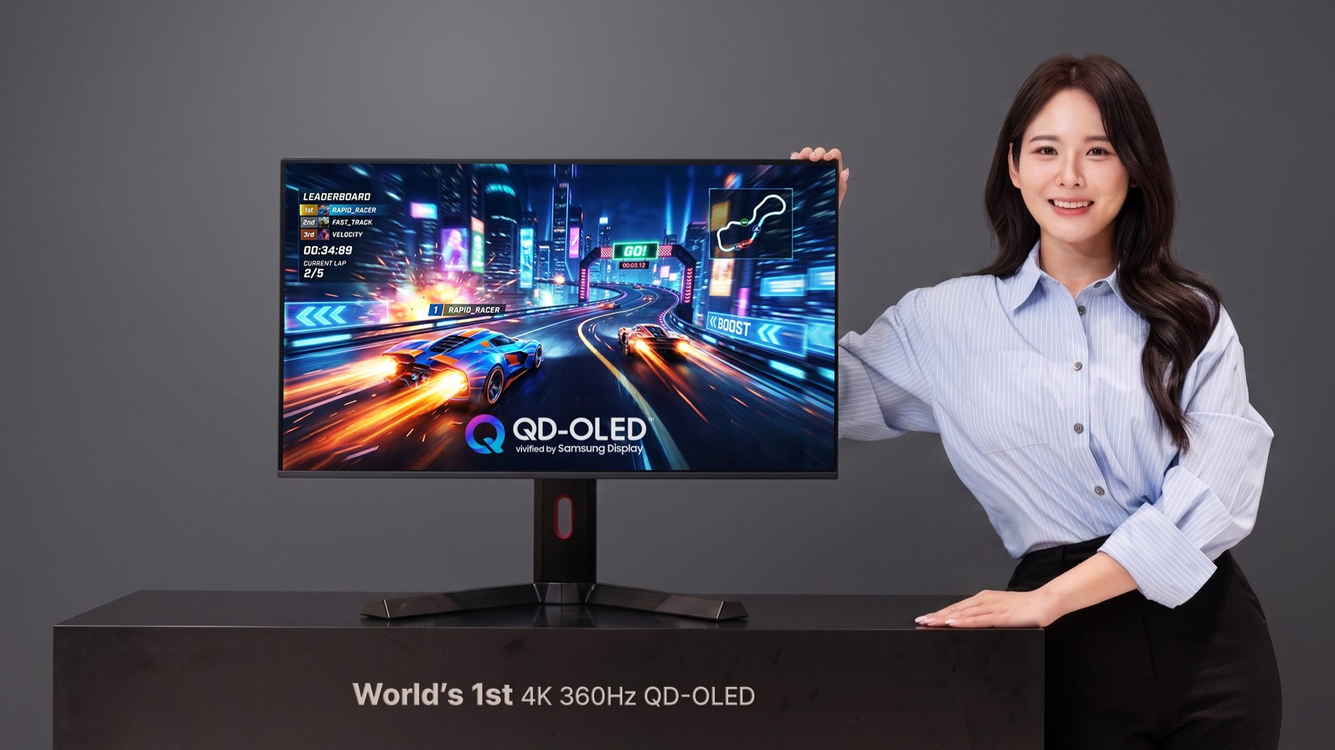 Samsung quebra barreiras e anuncia 1ª tela QD-OLED para monitores 4K de 360Hz do mundo