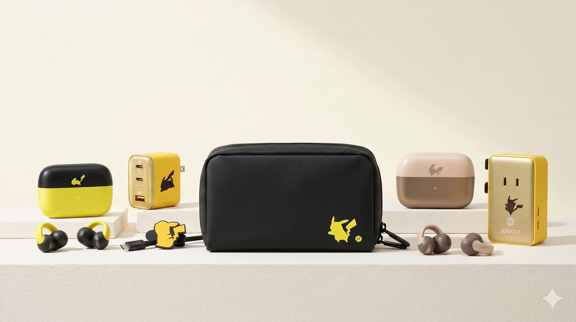 Temos que pegar? Pikachu e Eevee viram fones e carregadores em nova coleção Pokémon da Anker