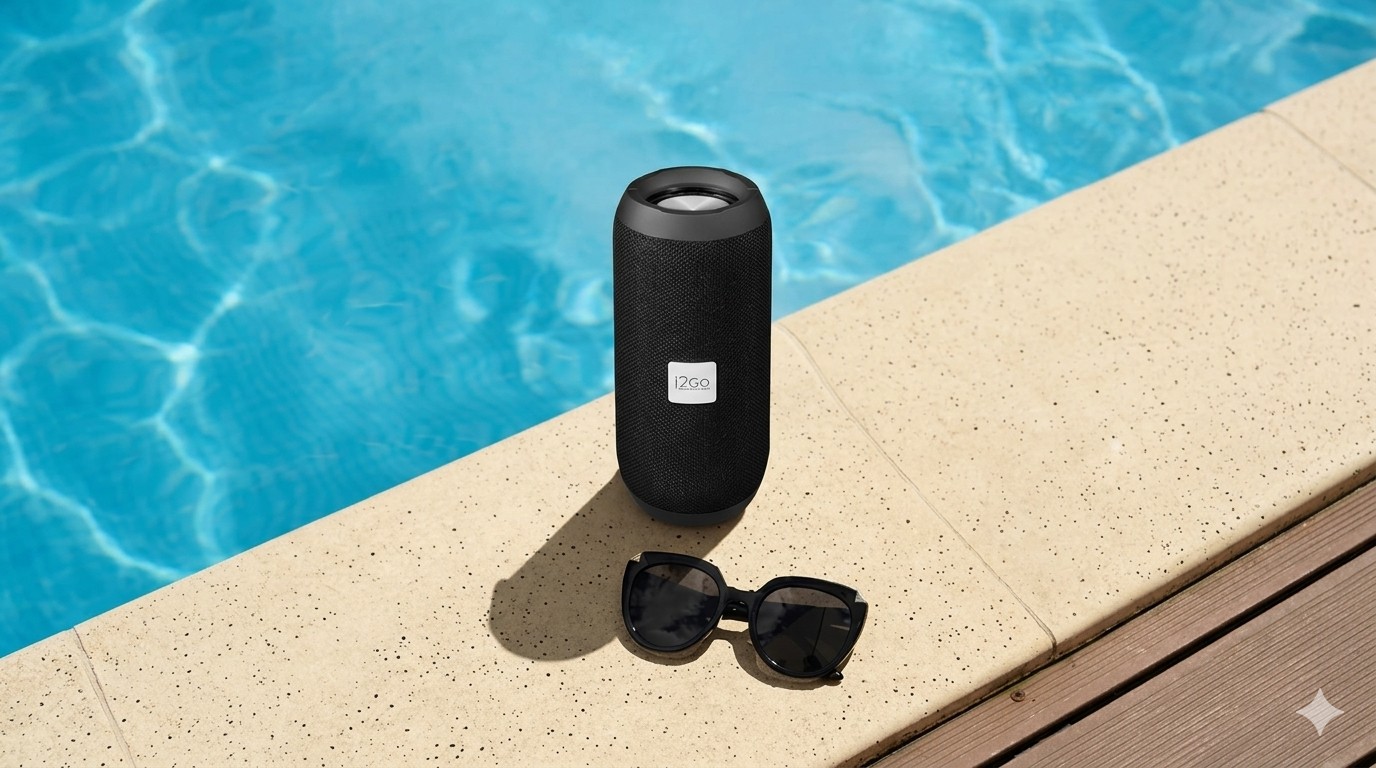 Oferta no Pix: caixa de som portátil i2GO Essential Sound Go com bateria de 8h