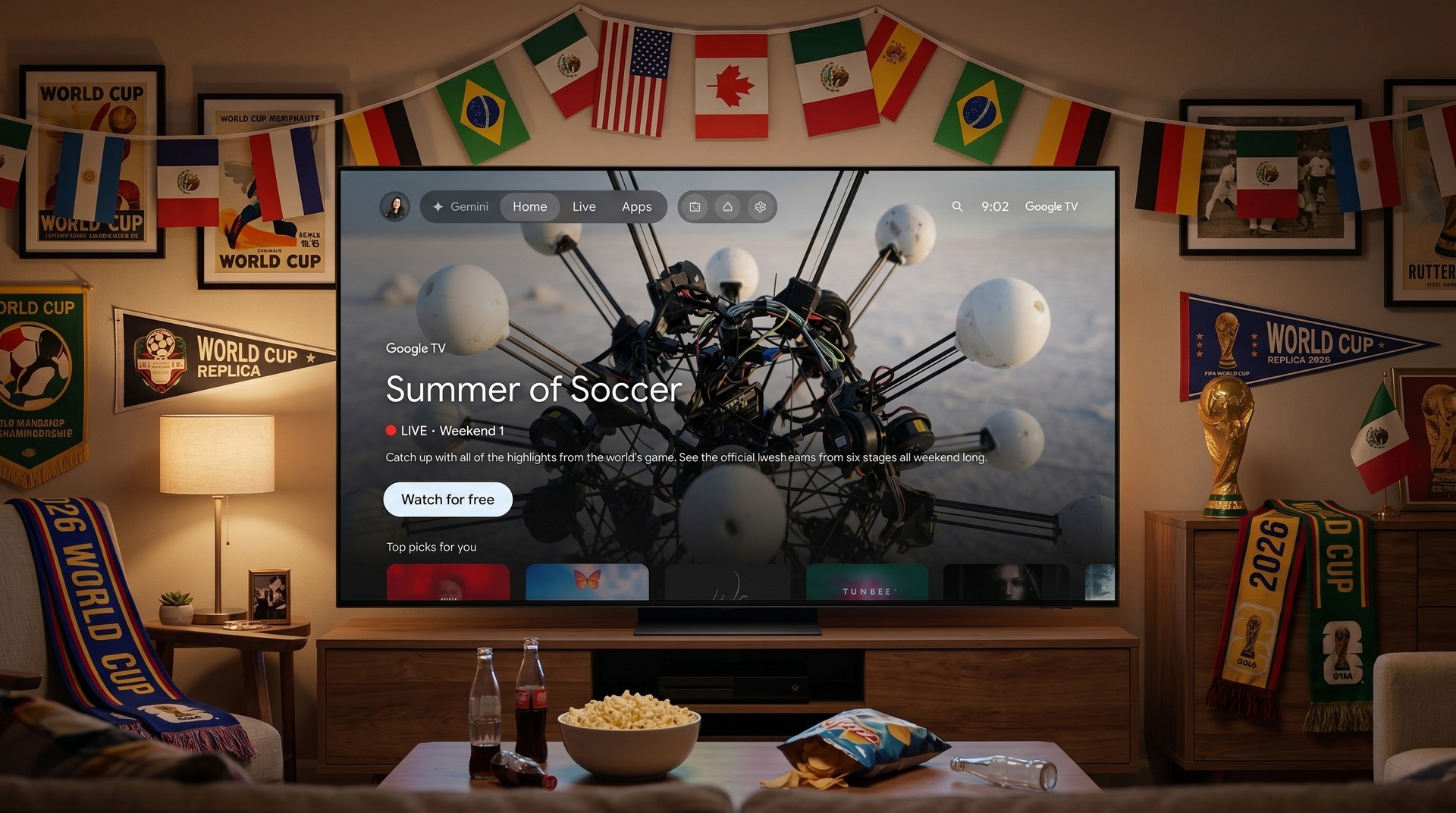 Google TV vira central da Copa: nova atualização reúne transmissões, tabelas e mais