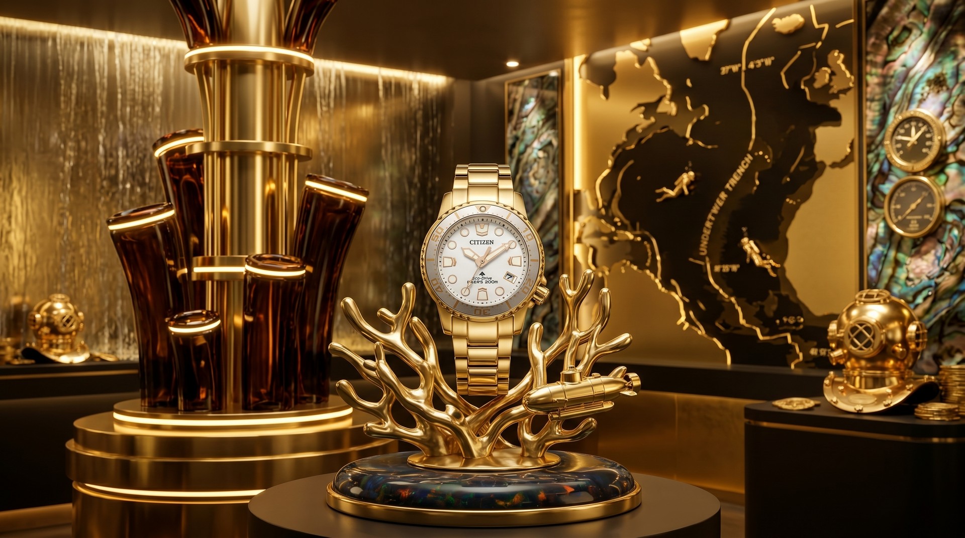 Citizen lança relógio compacto Promaster Diver com aço dourado e Eco-Drive