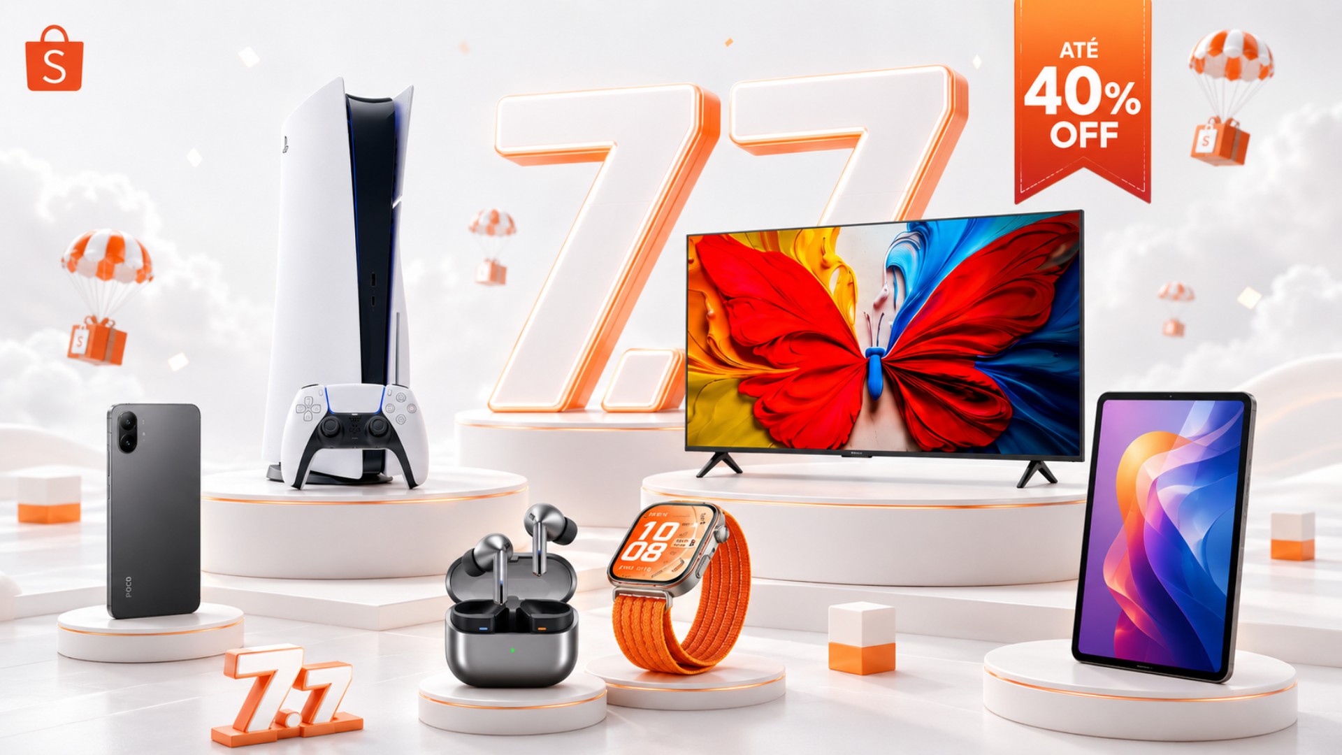 Esquenta para 7 do 7 na Shopee promete chuva de cupons e descontos de até 40% amanhã