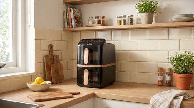 Air fryer Série 4000 da Philips traz janelas de visualização e sincronização inteligente de pratos