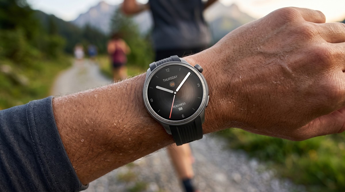 Saúde e treino no pulso! Amazfit Balance com tela AMOLED e GPS atinge menor valor hoje